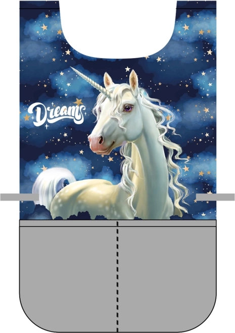Poncho-forklæde Unicorn til billedkunst