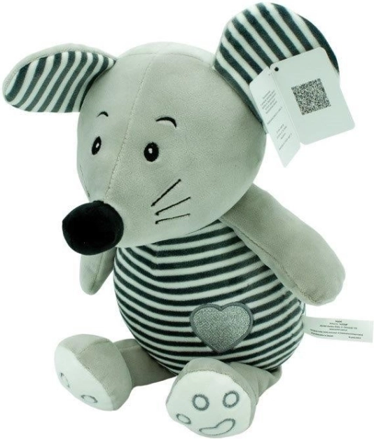 Maskot stribet Hugs - mus 26 cm
