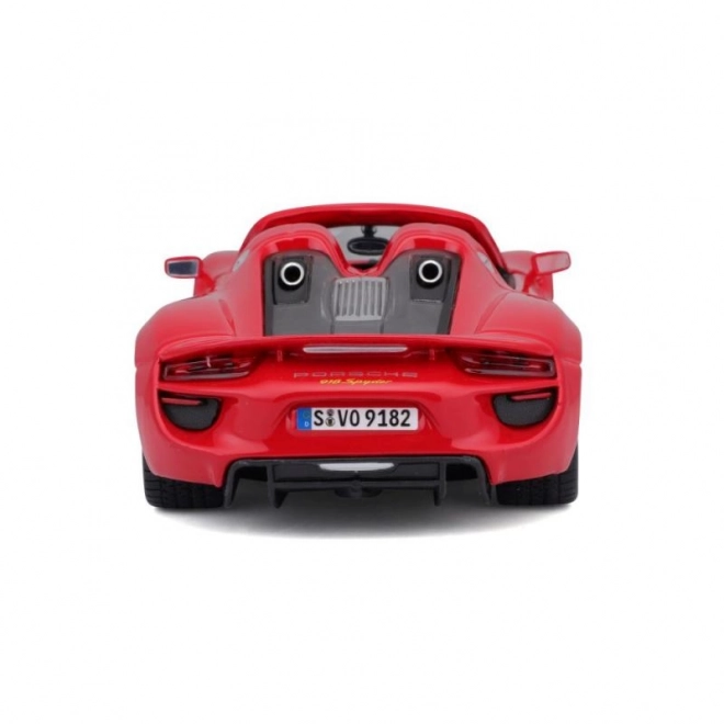 Bburago Porsche 918 Spyder rød model 1:24