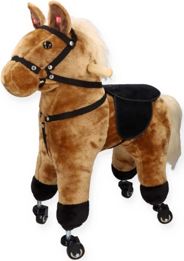 Brun hest på hjul