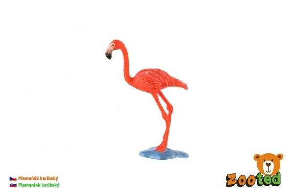 Plastfigur af caribisk flamingo 9 cm