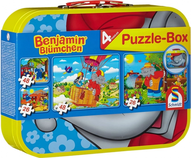 Schmidt puslespil Benjamin Blom 4-i-1 i metalkuffert