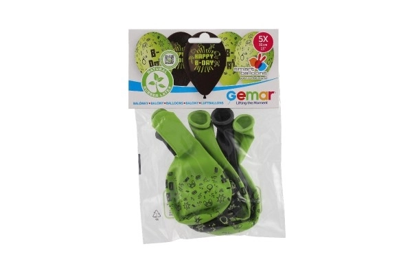 Ballon/Balloner oppustelige med tryk minecraft 13'' diameter 33cm 5stk i pose