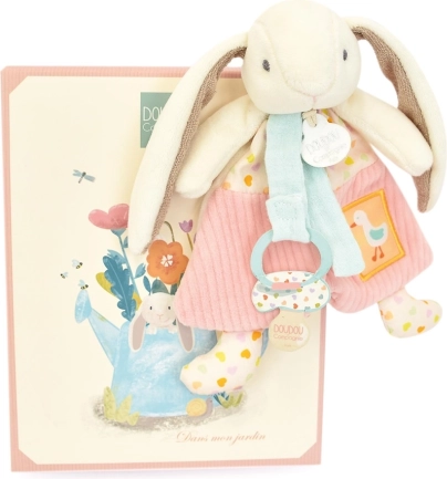 Gavesæt plysbamse kanin Ciboulette med sutteholder