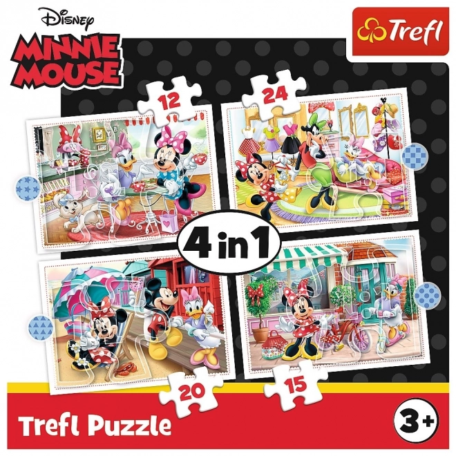 Puslespil 4i1 Minnie med venner