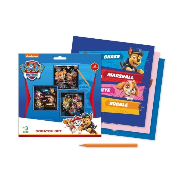 Paw Patrol skrabebilleder farverige 3 stk