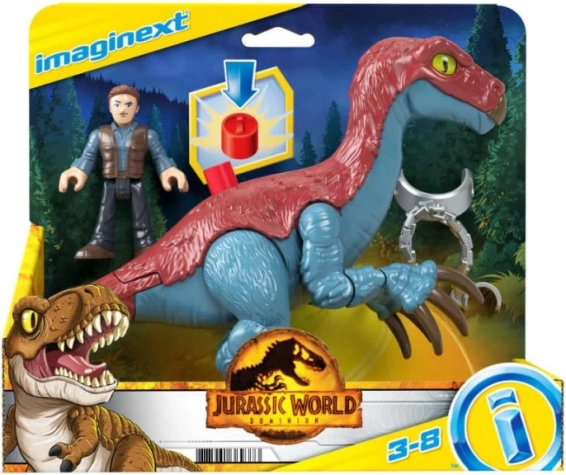 Imaginext JURASSIC WORLD – Therizinosaurus og Owen-figurer