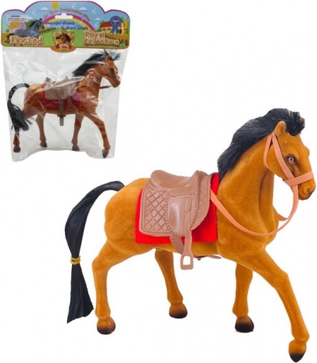 Hest med sadel