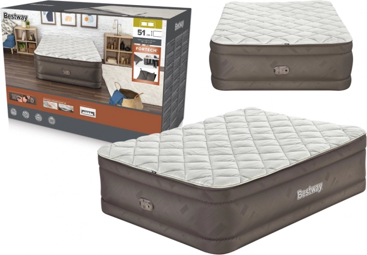 Oppustelig madras BESTWAY med integreret pumpe 203 × 152 × 51 cm