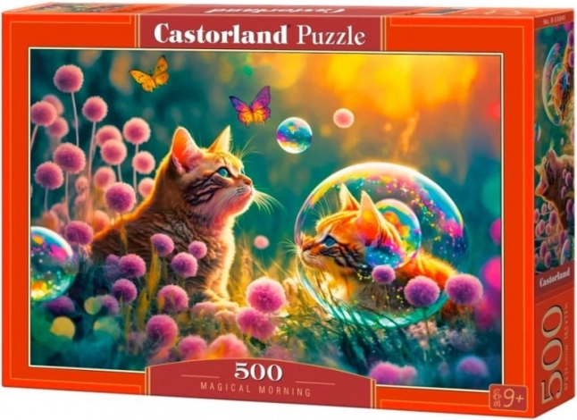 Puslespil 500 brikker Magical Morning med katte