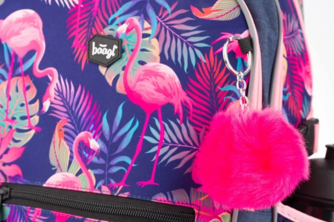 BAAGL Skole rygsæk Flamingo