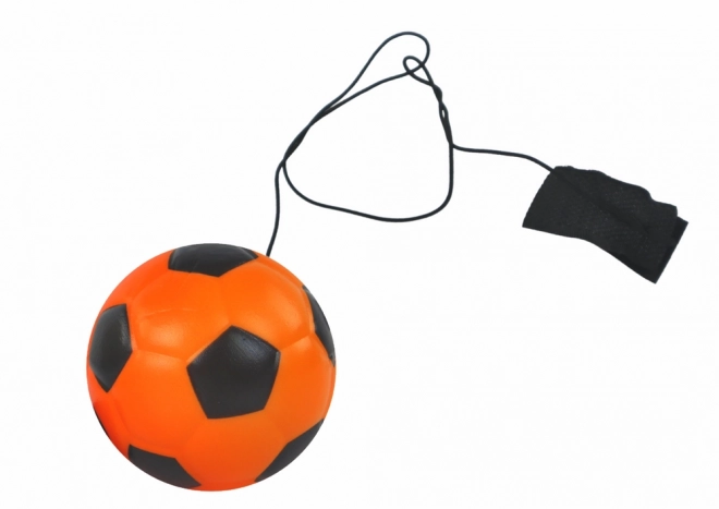 Fodbold PU gummihopbold Jojo 6 cm orange