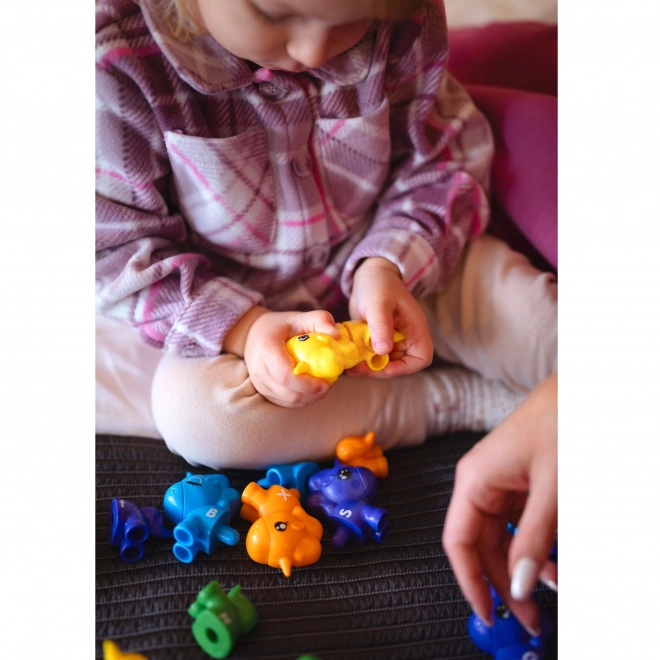 Montessori sæt til læring af tal og farver Enhjørninger