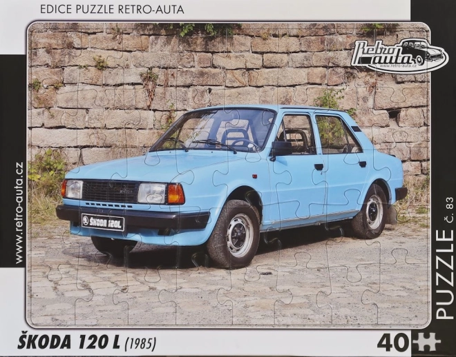 Retro bilpuslespil Škoda 120 L 40 brikker