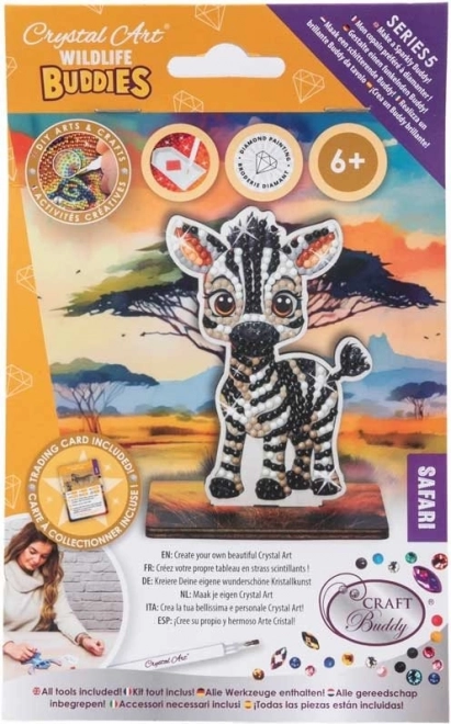 Diamantmaling Safari: Zebra