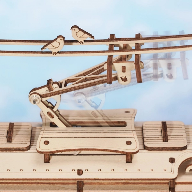 RoboTime 3D træ mekaniske puslespil Sporvogn