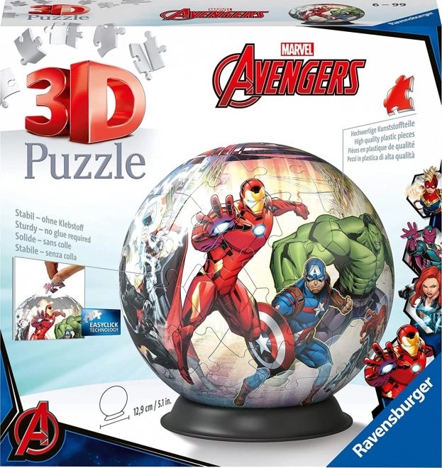 Puslespil-Kugle Marvel: Avengers 72 brikker