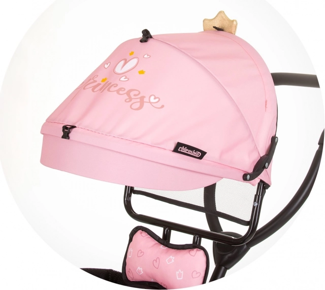 CHIPOLINO Trehjulet cykel med kaleche Pulse 2i1 Prinsesse