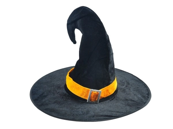 Troldmandshat voksen sort 44x34cm karneval