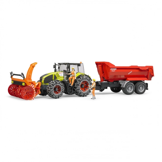Bruder Traktor Class Axion 950 med snefræser