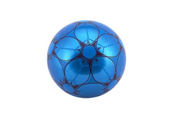 Farverig umalet gummibold i net - 23 cm