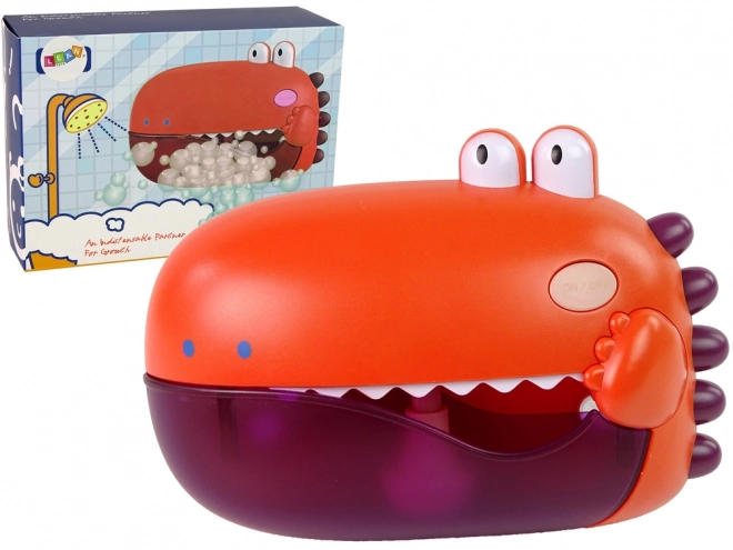 Legetøj til badekar: Dino – rød boblegenerator med batteri