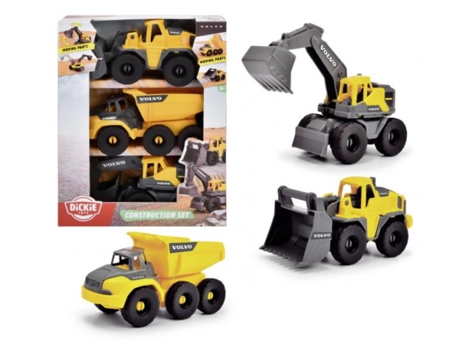 Byggesæt VOLVO – 3 byggemaskiner, 16 cm (1:36)