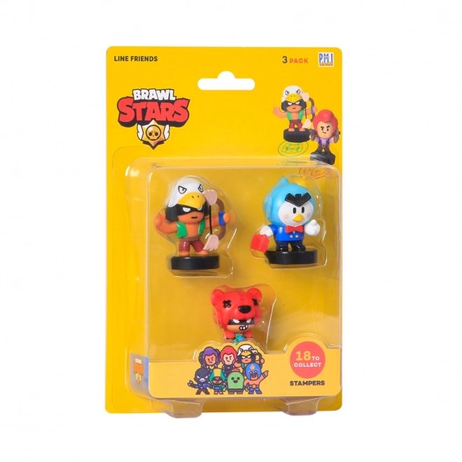 brawl stars 3 pakke figurer med stempler