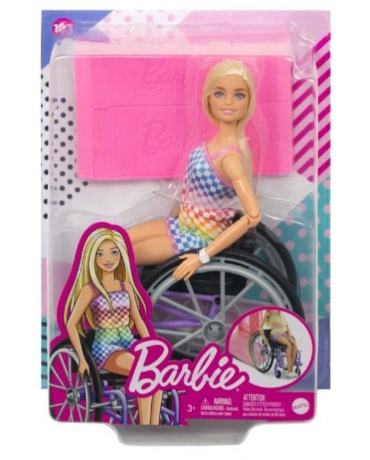 Barbie Model på kørestol i ternet jumpsuit HJT13