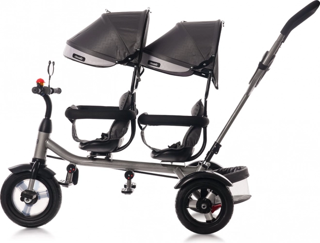 CHIPOLINO Tre-hjulet cykel til tvillinger 2Play Obsidian