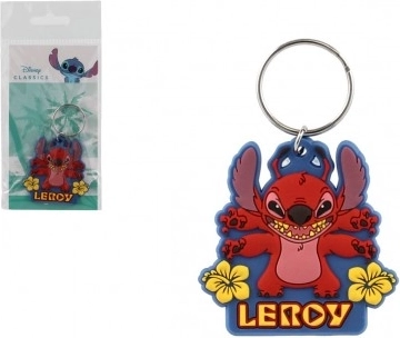 Lilo & Stitch nøglering rød gummi