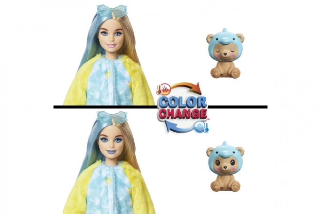 Panenka Barbie Cutie Reveal Teddy Bear Doll - Delfin