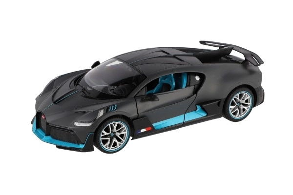 Auto RC Bugatti Divo grå plast 32cm 2,4GHz fjernbetjening på batteri i kasse 43x18x25cm