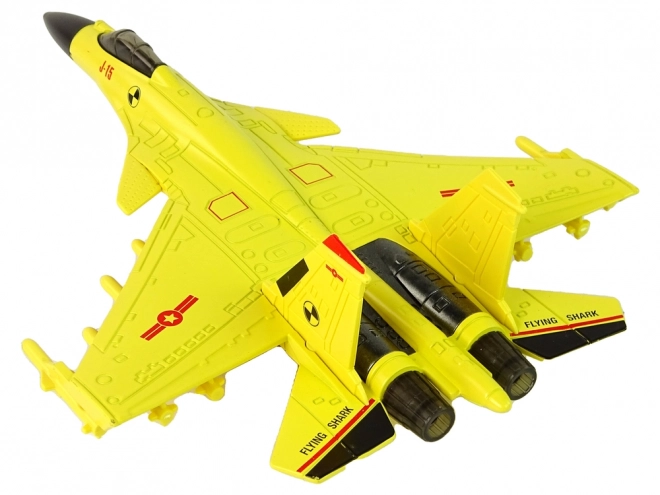 Jagerfly med friktionstræk 1:72 gul