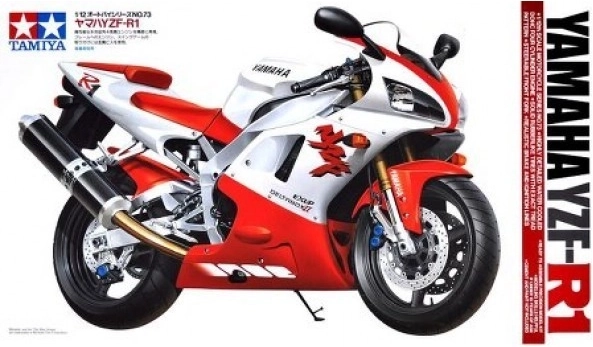 Plastikmodel af motorcyklen YAMAHA YZF-R1 til limning og maling