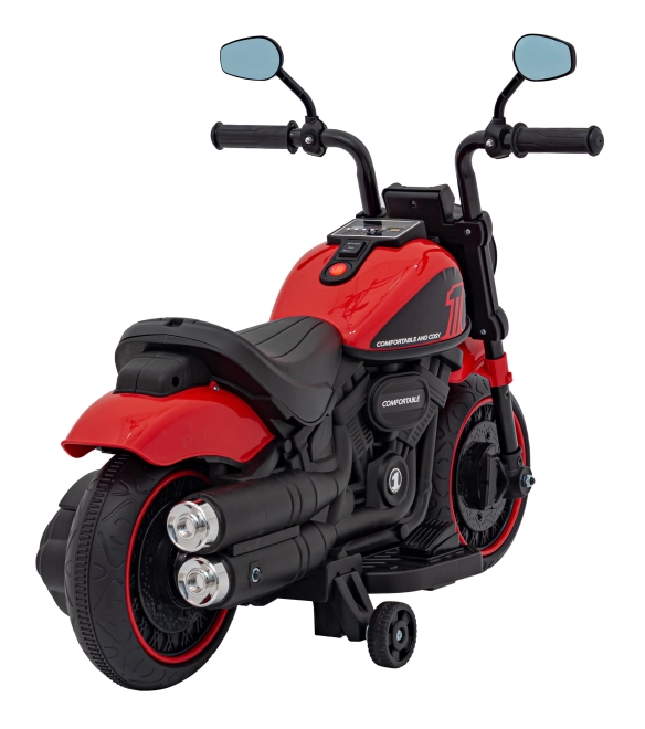 Motocykel Chopper FASTER – Rød