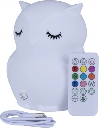 Silikone natlys MM013 Ugle med fjernbetjening