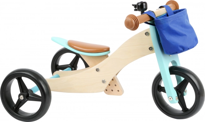 Small Foot Træ Løbecykel Trike 2-i-1 turkis