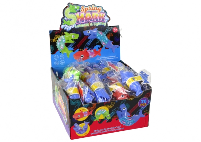 Stretch Shark Anti-stress Lysende Pop Tube LED