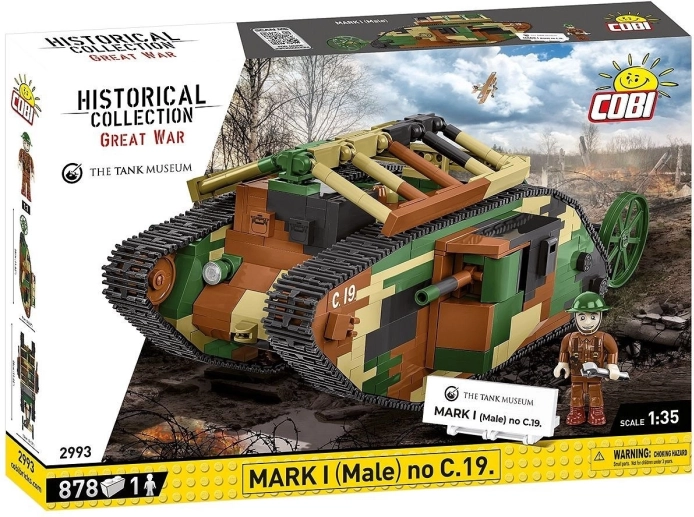 Byggesæt COBI tank Mark I (Male) – 878 klodser