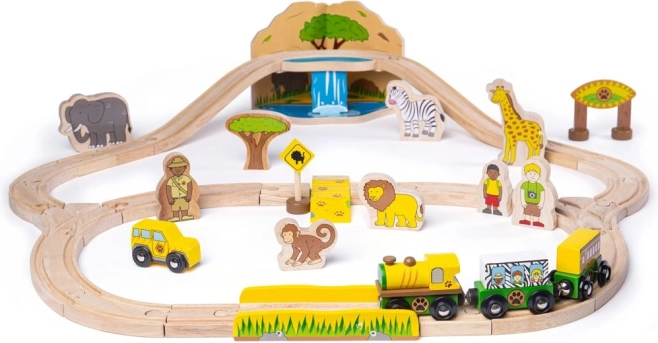 Træ togbane Safari BIGJIGS RAIL