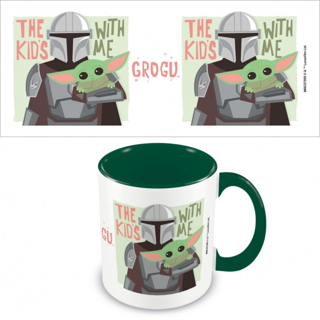 Keramisk krus Mandalorian The Kids With Me 315 ml
