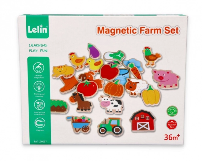 Magneter Farm - Sæt med 24 stk