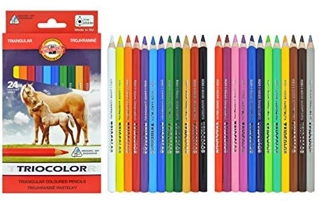 Trekantede farveblyanter Koh-i-noor 24 stk Triocolor