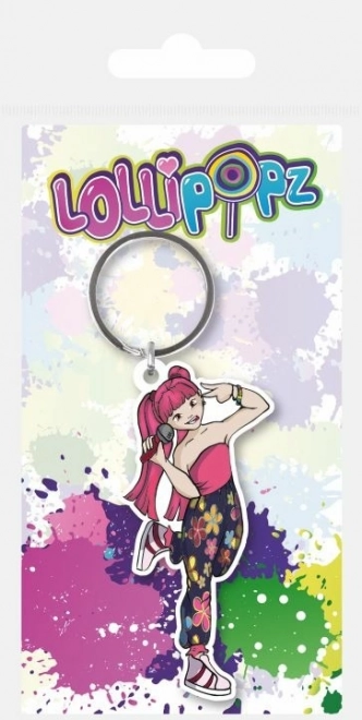 Gummi-nøglering LOLLIPOPZ lyserød