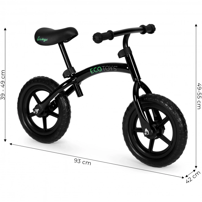 Børne løbecykel ECOTOYS, sort