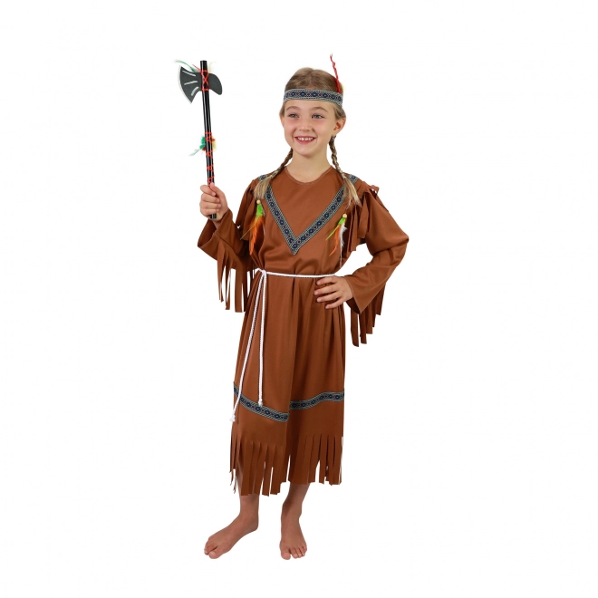 Børnekostume Indianerpige med pandebånd