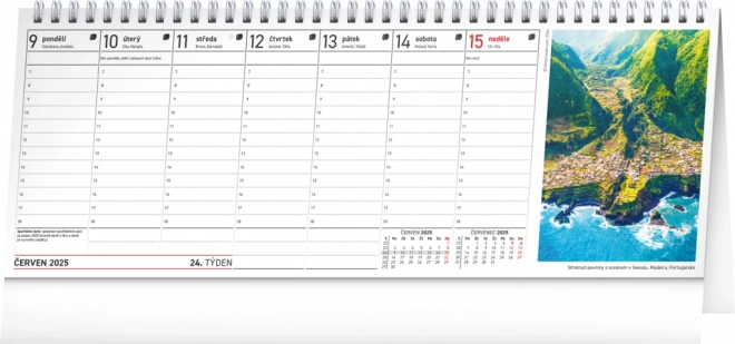 Skrivebordskalender Planlægnings-Skattemæssig med fotografier 2025