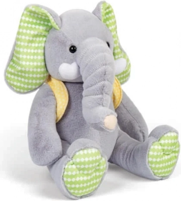 Plys-elefant med rygsæk 26 cm BIGJIGS TOYS