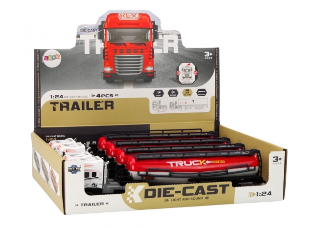 Lastbil med trailer tanker 1:24 Lastbil lys lyd